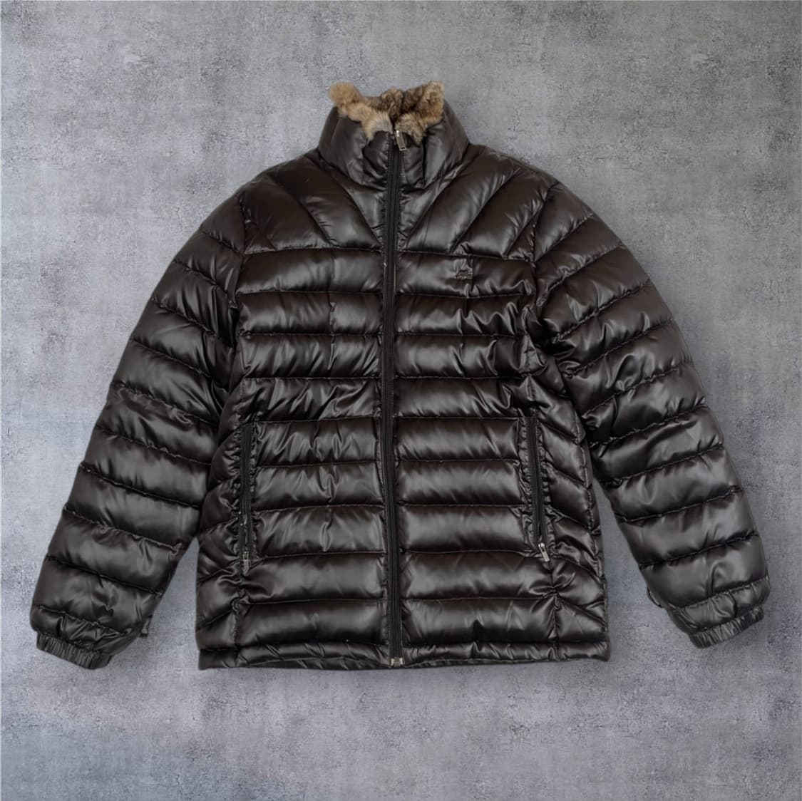 라코스테 Lacoste 딥브라운 넥 퍼 덕다운 패딩 48(95) 상품이미지2