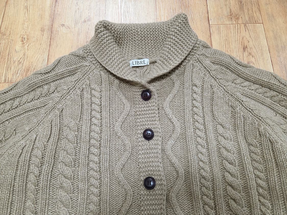 리브레(LIBRE) 우드버튼 숄카라가디건 프리사이즈 새상품 상품이미지4