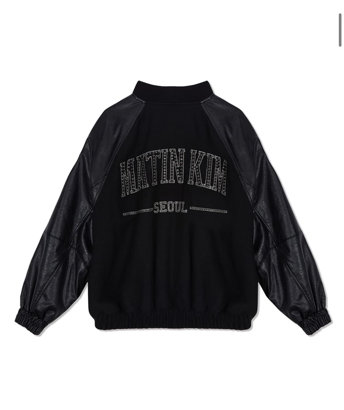 마뗑킴 스터드 포인트 폭스 레더 점퍼 상품이미지1