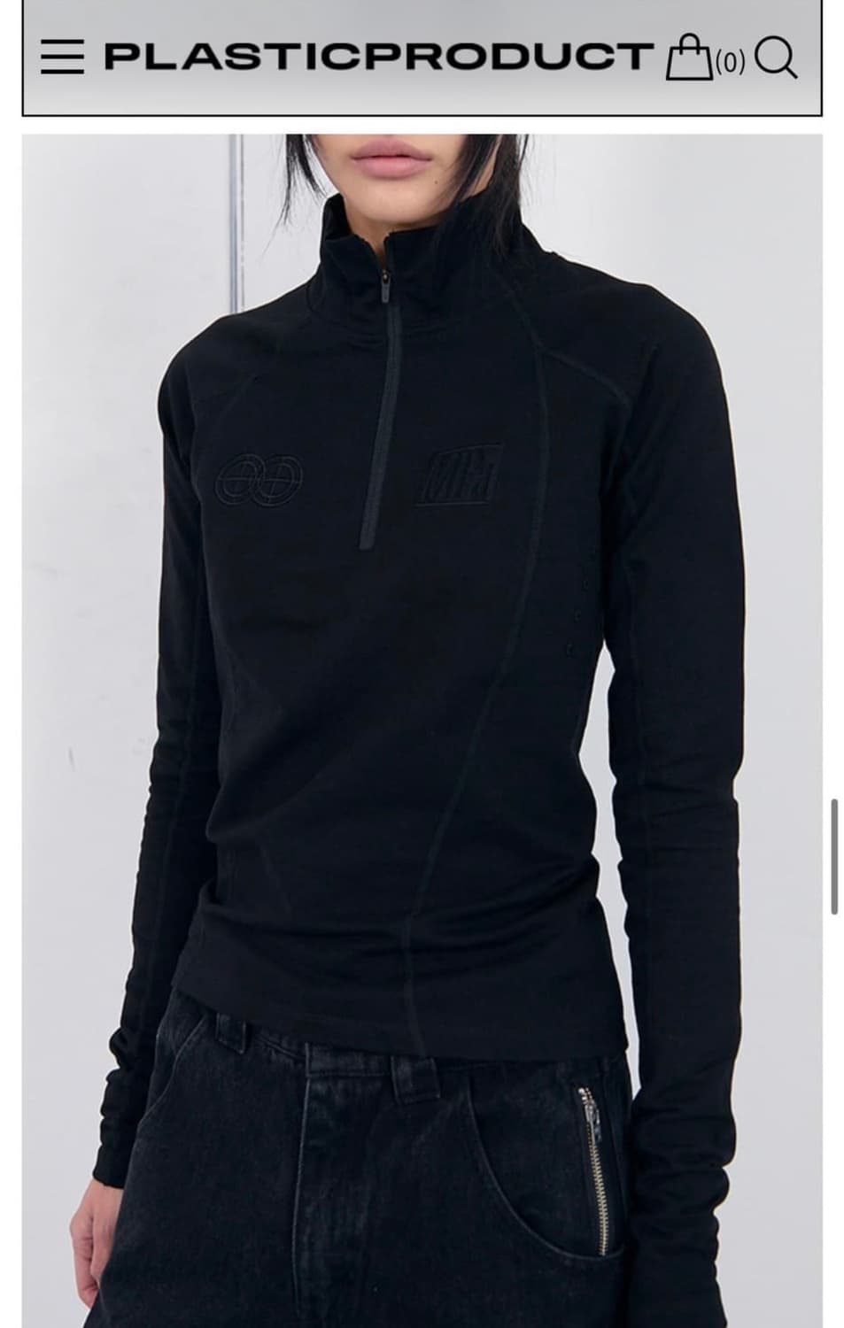 PLASTICPRODUT 소프쉘 하프집업 L 상품이미지3