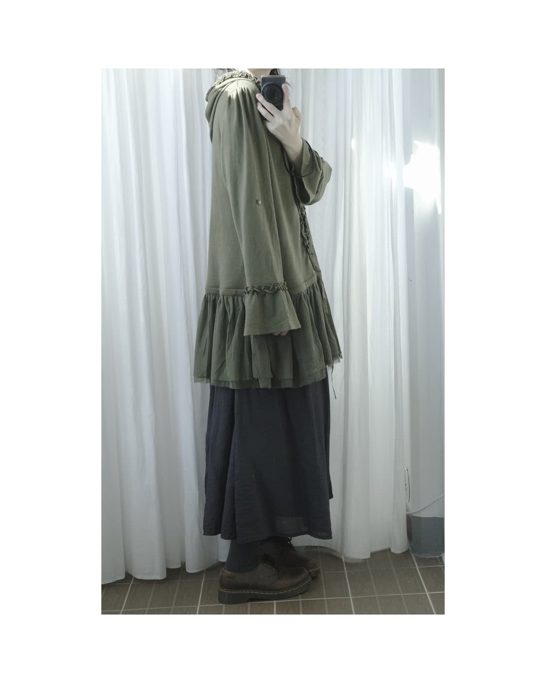 Kahki lace hoodie 상품이미지7