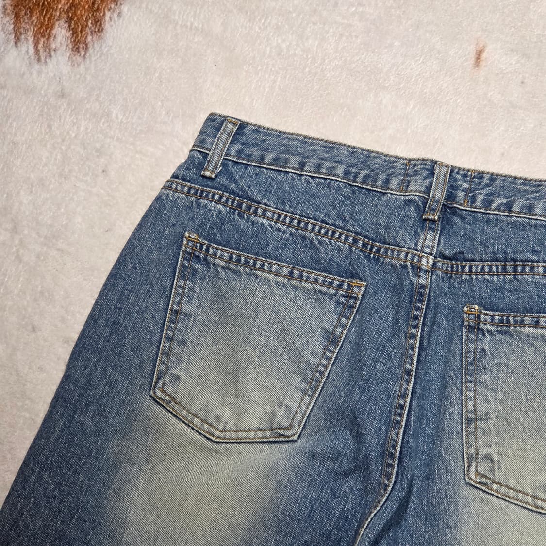 빈티지 샌드워싱 중청 와이드 팬츠 상품이미지5