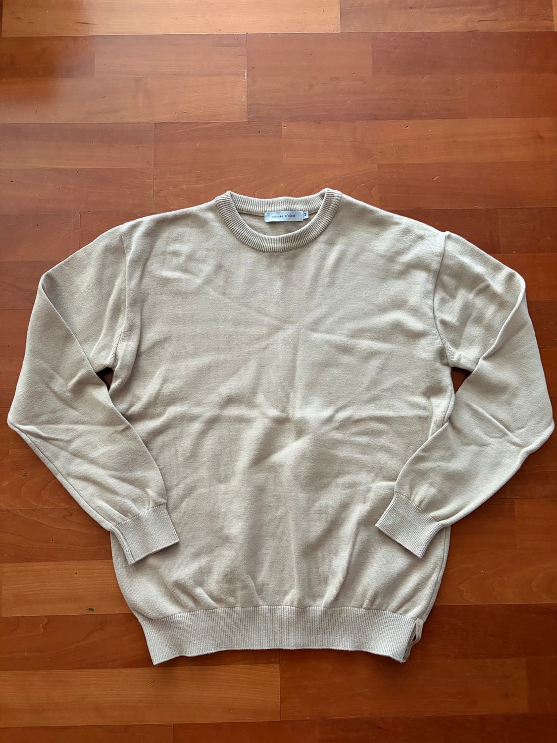 커스텀어클락 베이지 니트 M 상품이미지1