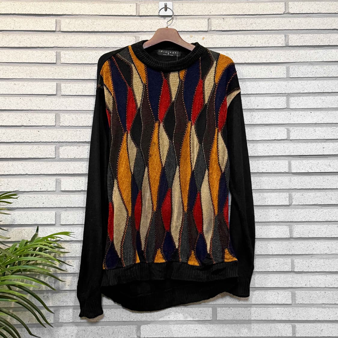 USA VINTAGE 멀티 얀 믹스패턴 니트 자카드위빙 디테일 상품이미지1