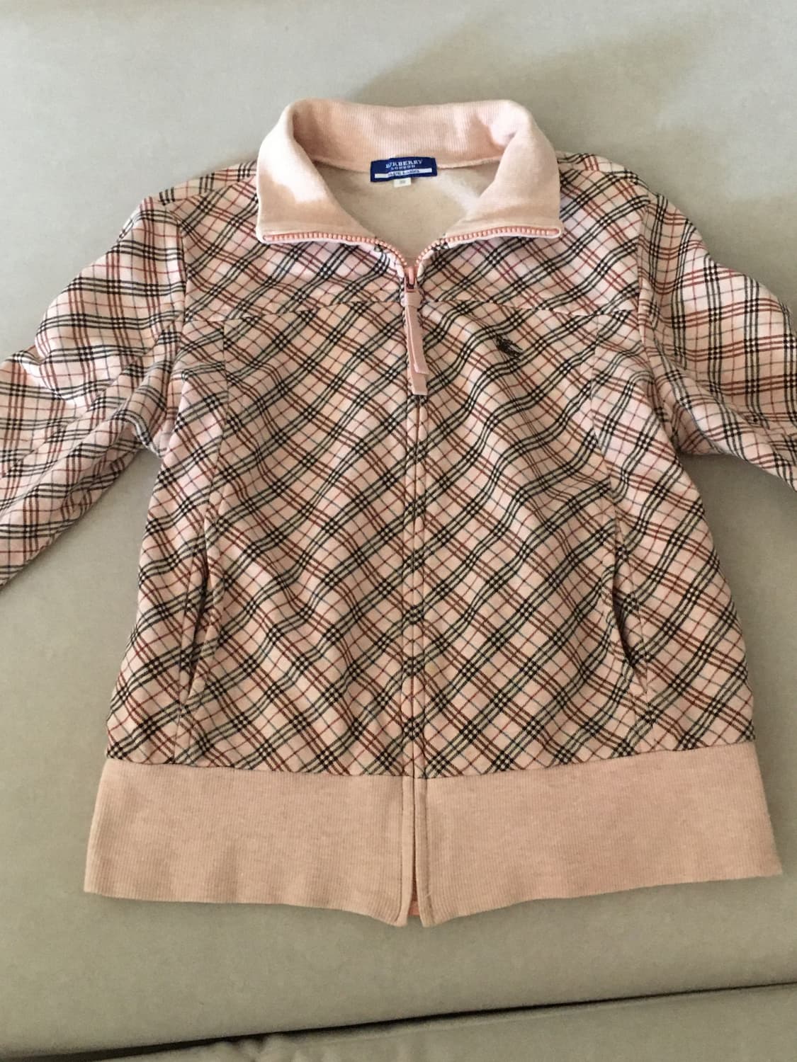 버버리 핑크 노바 체크 집업 져지 러블리 히메 라떼 갸루 러블리 로걀 상품이미지1