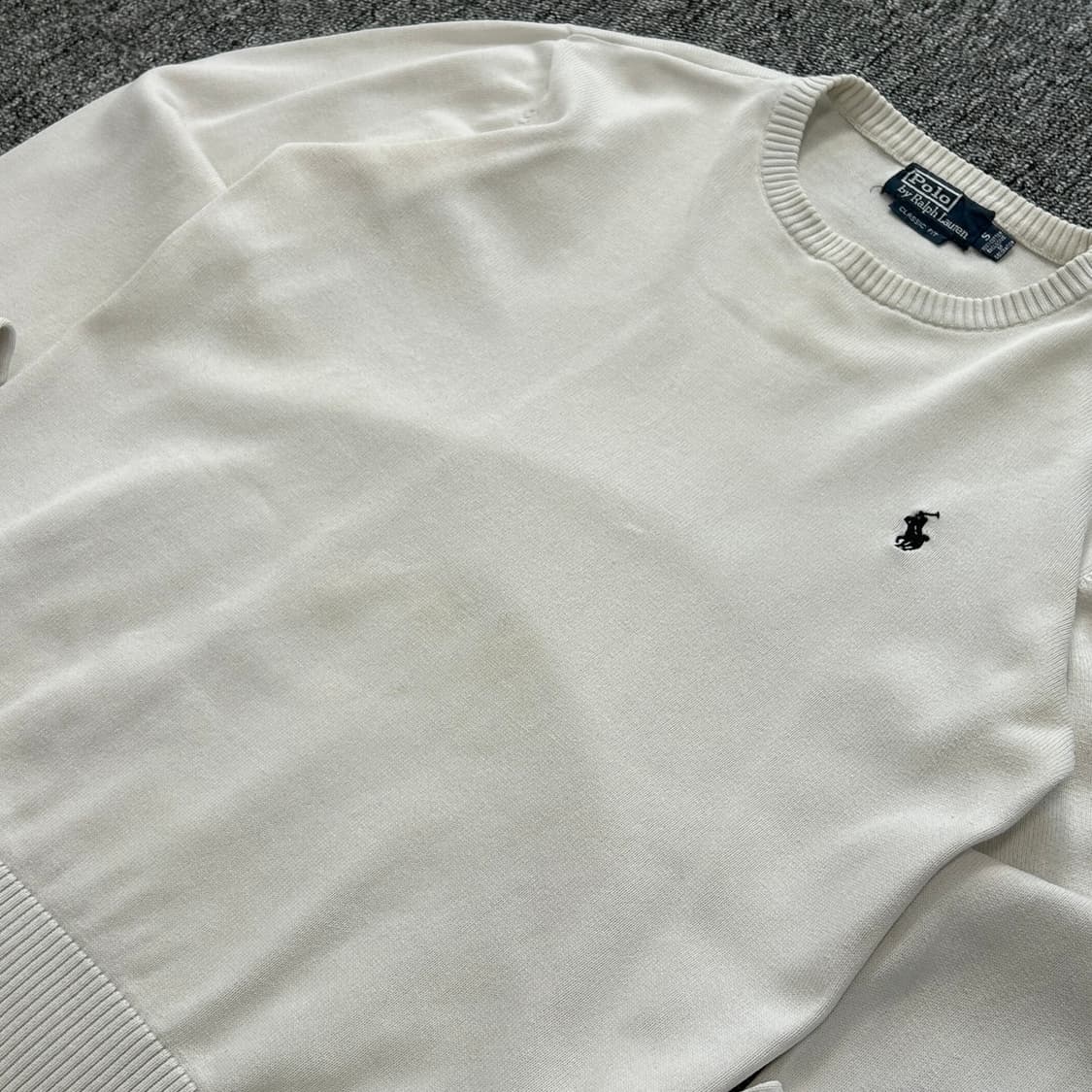폴로 랄프로렌 화이트 라운드 니트  상품이미지2