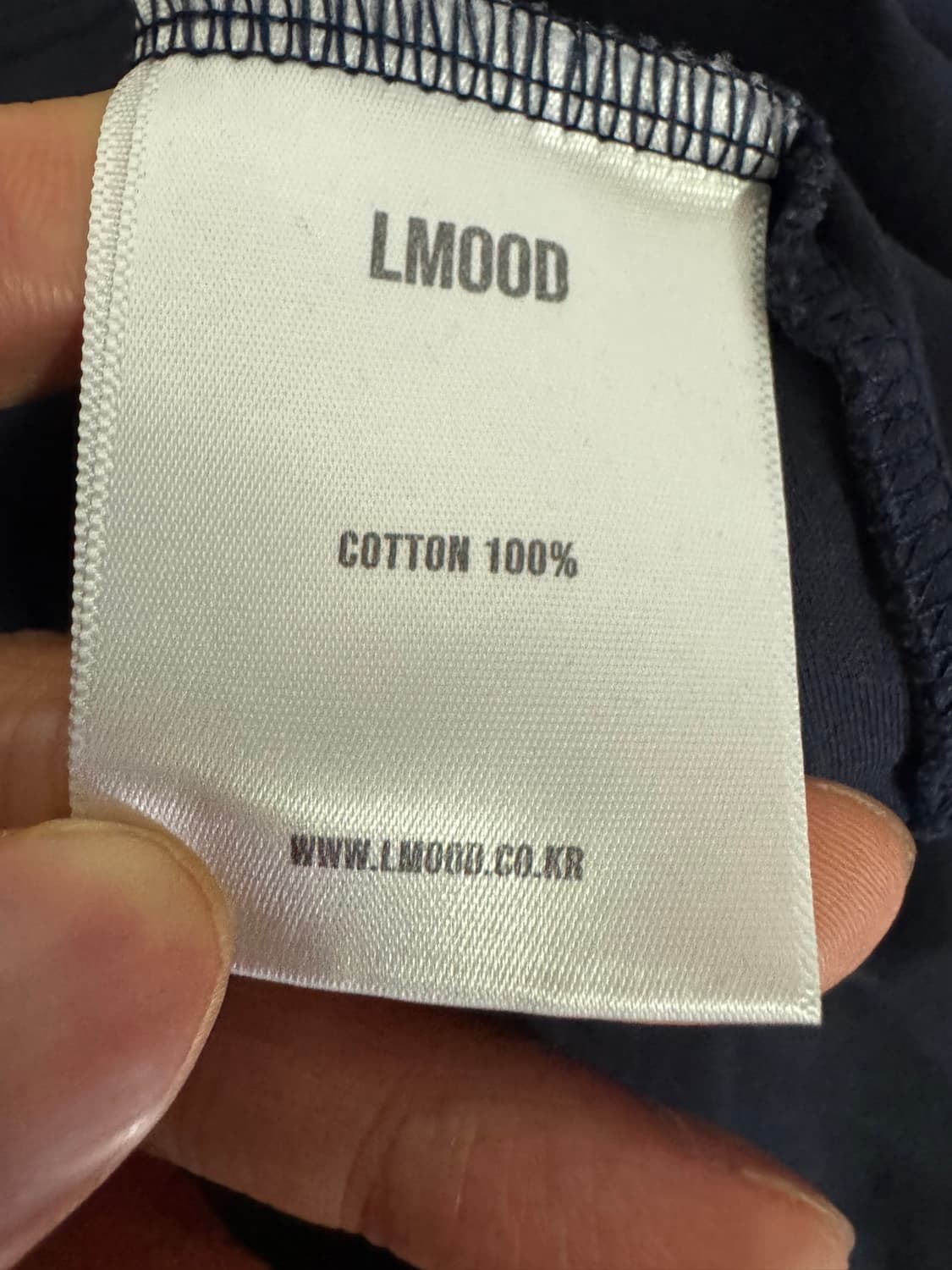엘무드 Lmood 미니멀 반팔 티셔츠 48 네이비 상품이미지4