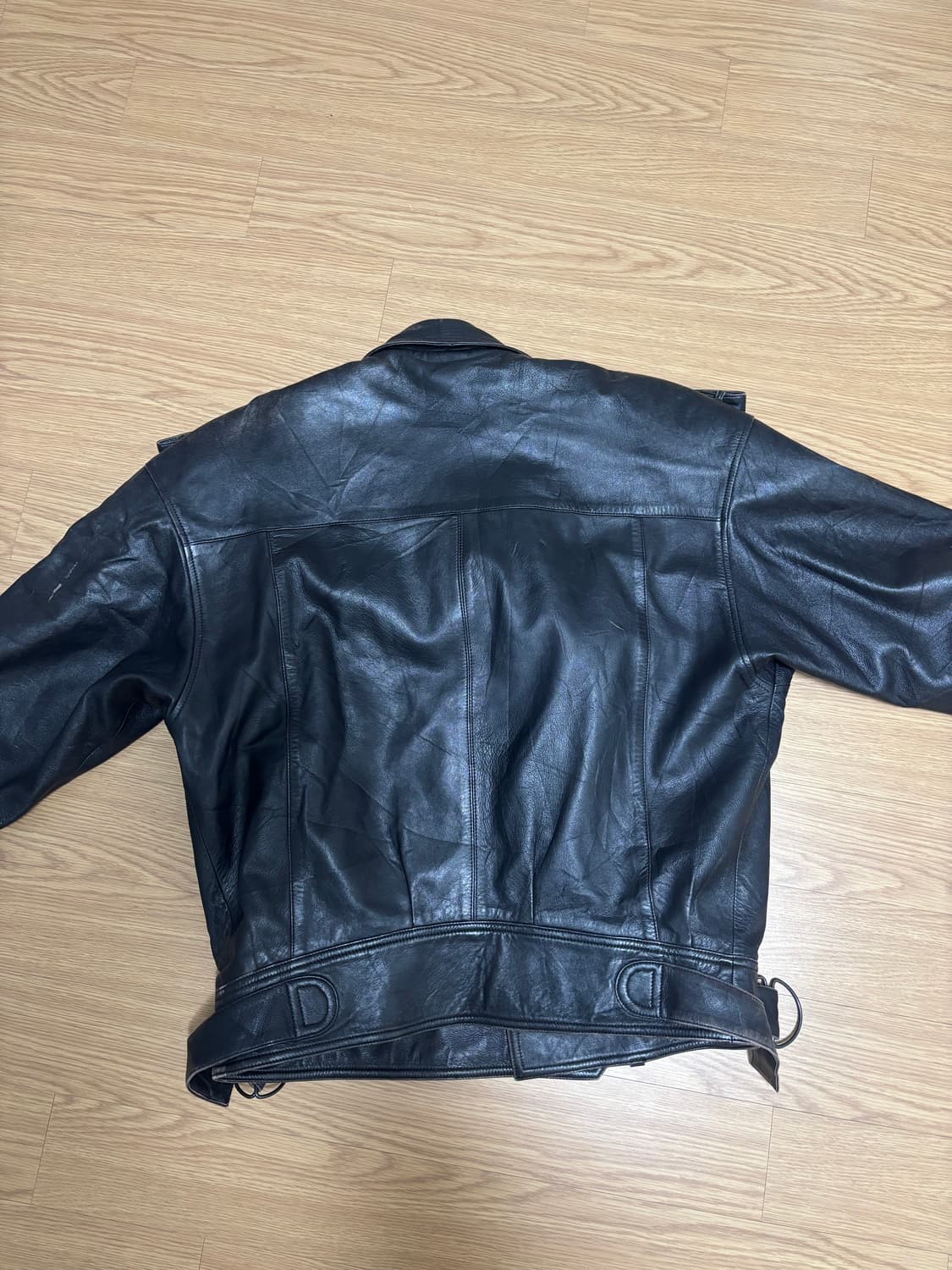 착샷O) 90's 소가죽 레더 자켓 Leather Jacket 상품이미지3