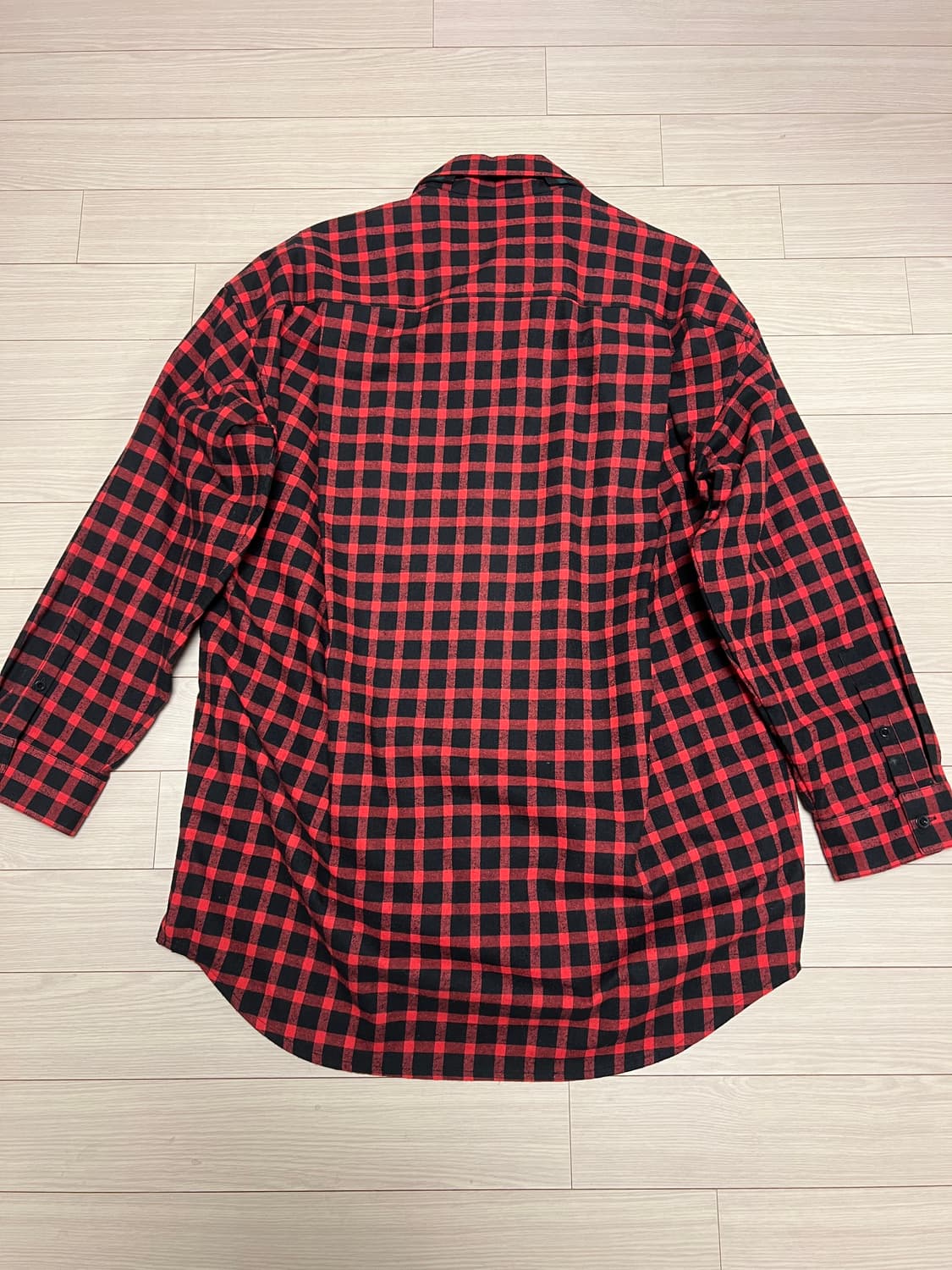 SYSTEM HOMME 19 F/W 레이어드 체크 오버핏 셔츠 자켓 상품이미지3