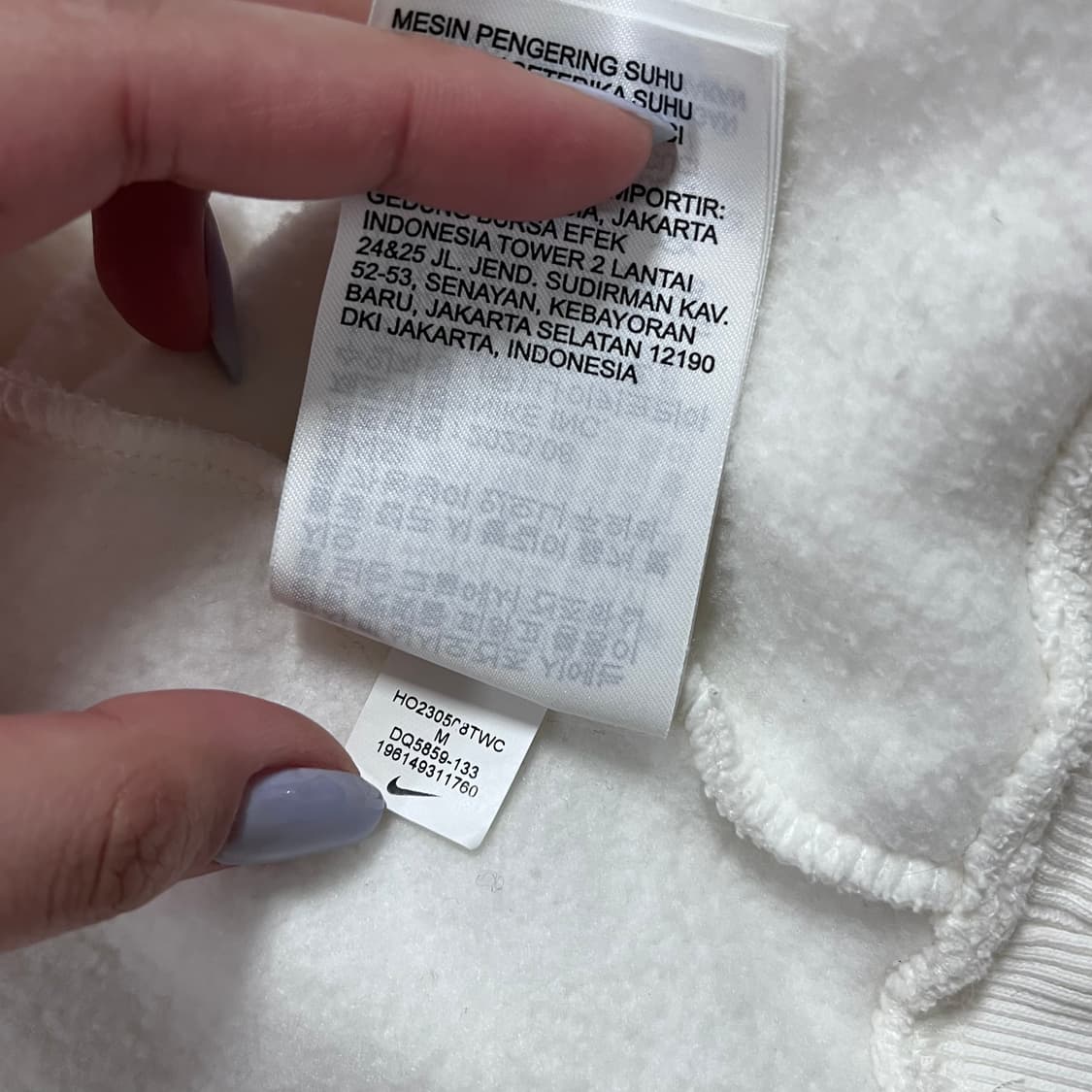 [정품] 나이키 아이보리 중앙스우시 기모 후드티 [ M ] 상품이미지7