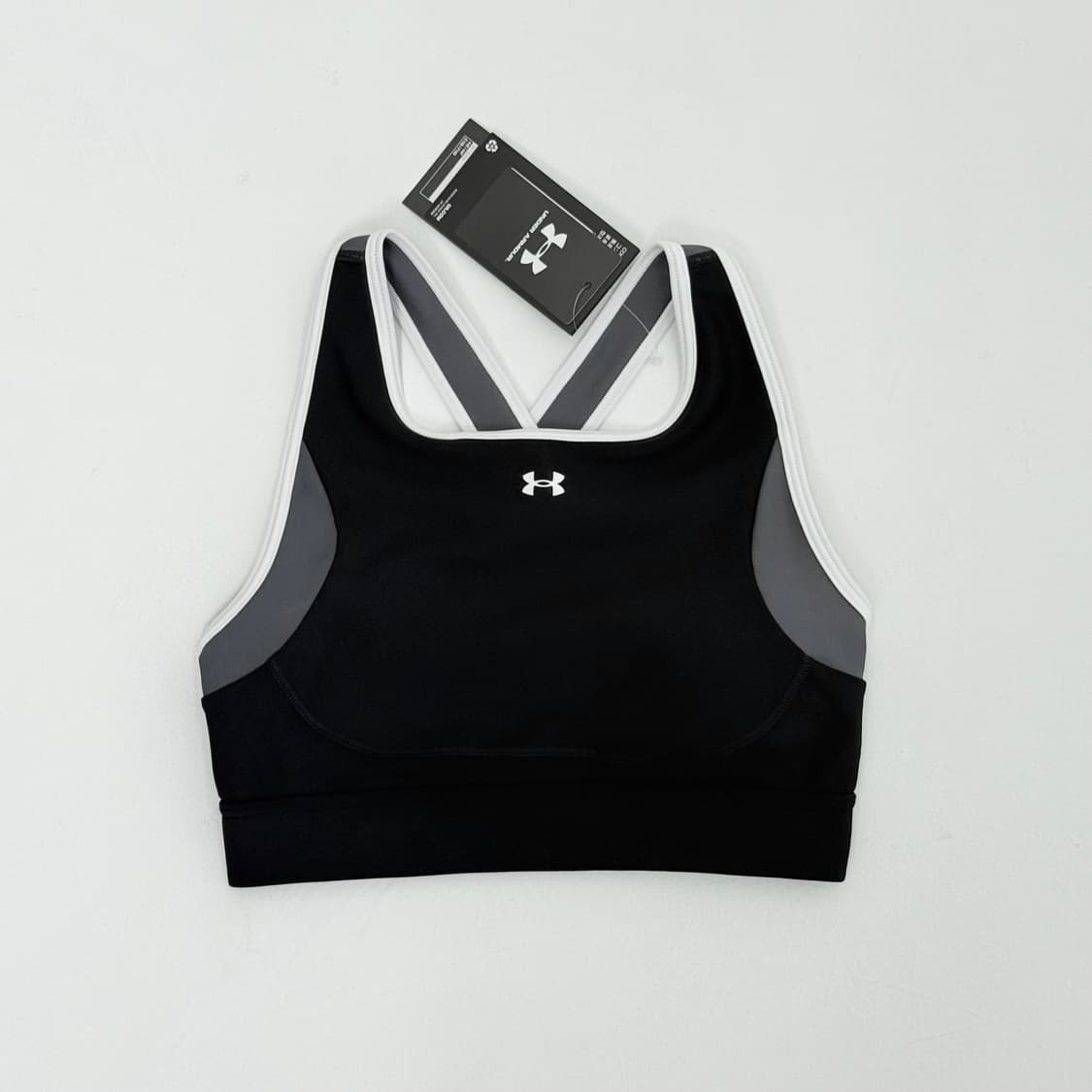 (새상품) 언더아머 UA 크로스백 미드 오픈 백 스포츠브라 S 상품이미지1