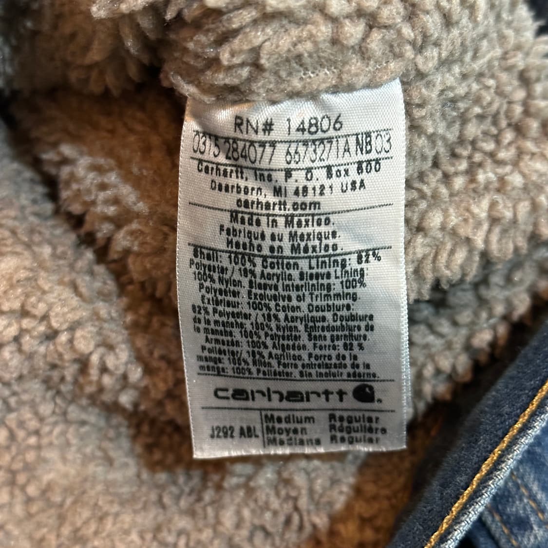 칼하트 쉐르파 데님 자켓 상품이미지8