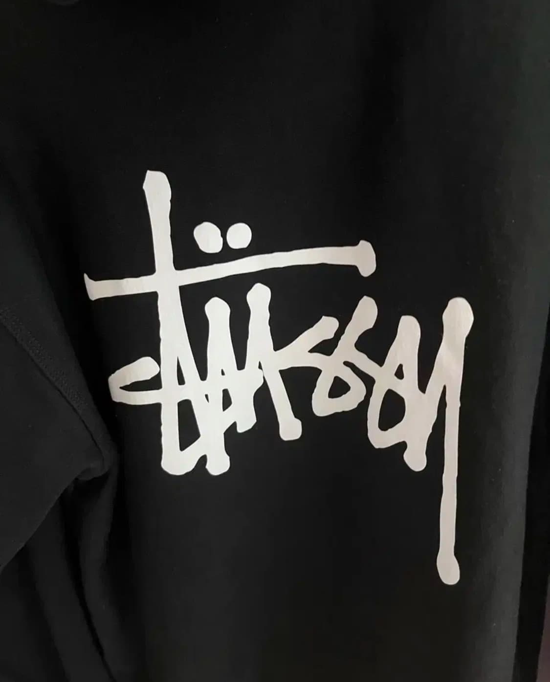 스투시 베이직 후드 블랙 s사이즈 상품이미지2