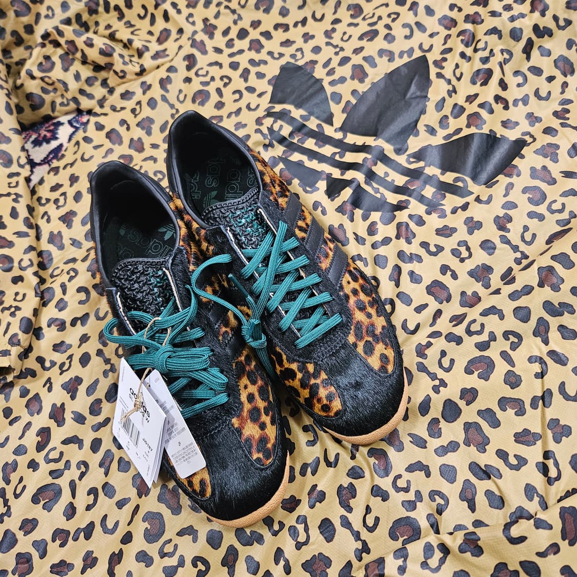 아디다스(Adidas) 레오파드 호피 집업 바람막이 자켓 L size 상품이미지2