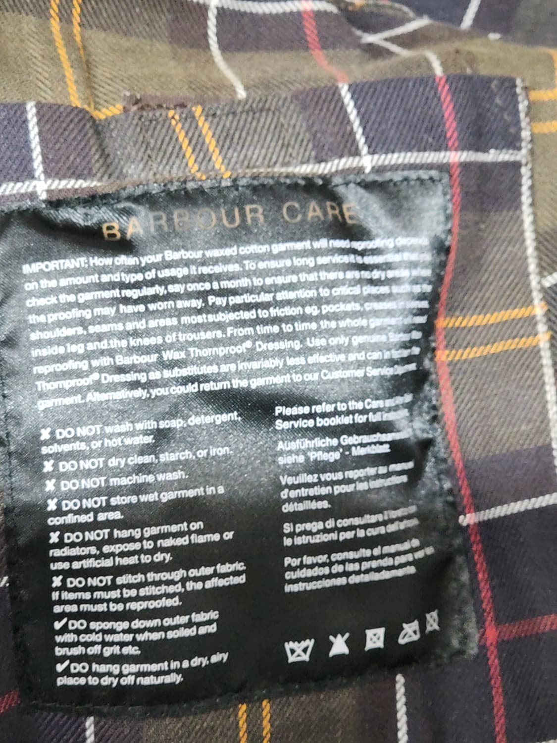 (S) 바버 왁싱자켓 클래식 비데일 왁스점퍼 매장판  상품이미지5