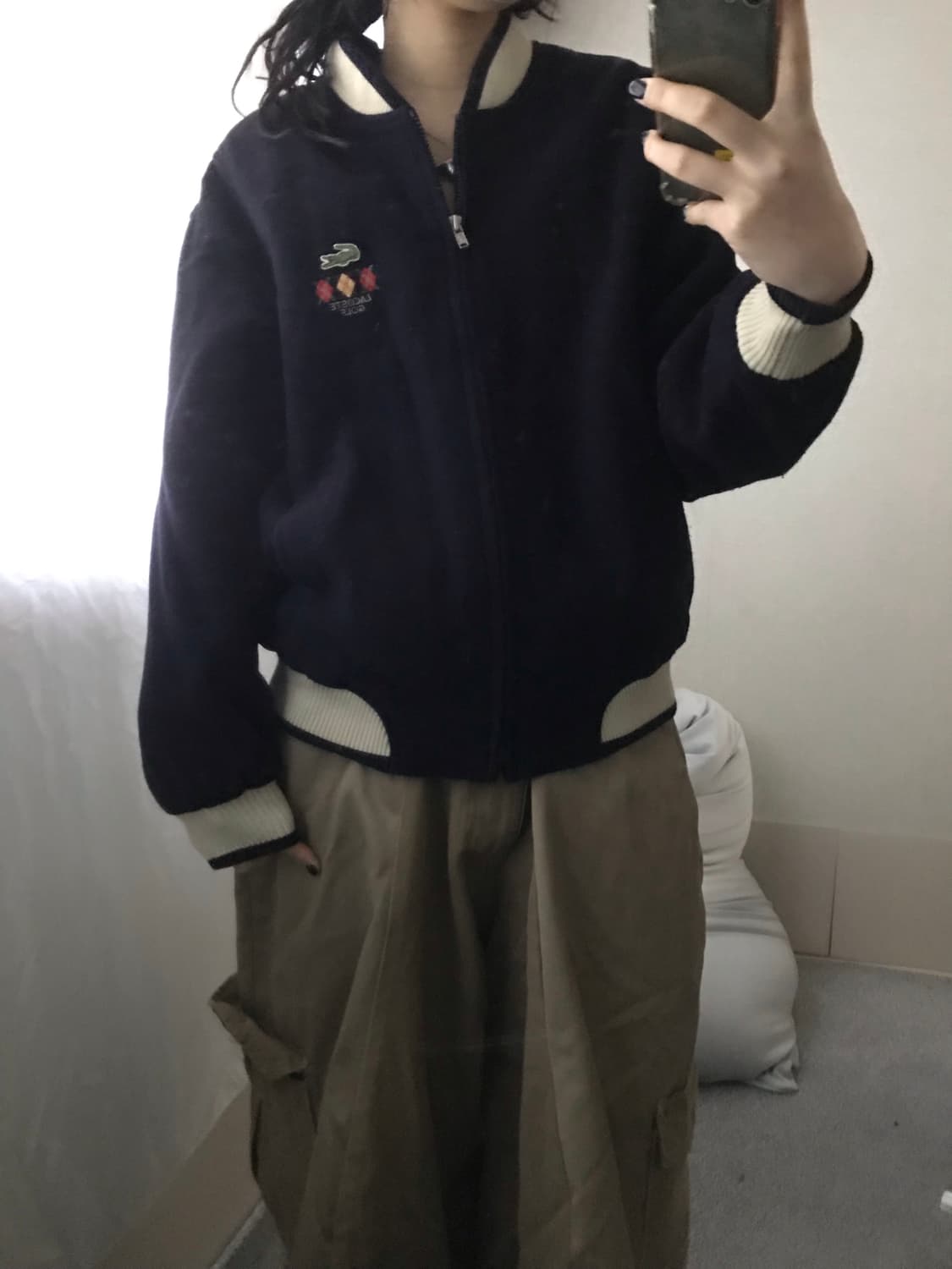 라코스테 네이비 울 블루종 상품이미지2