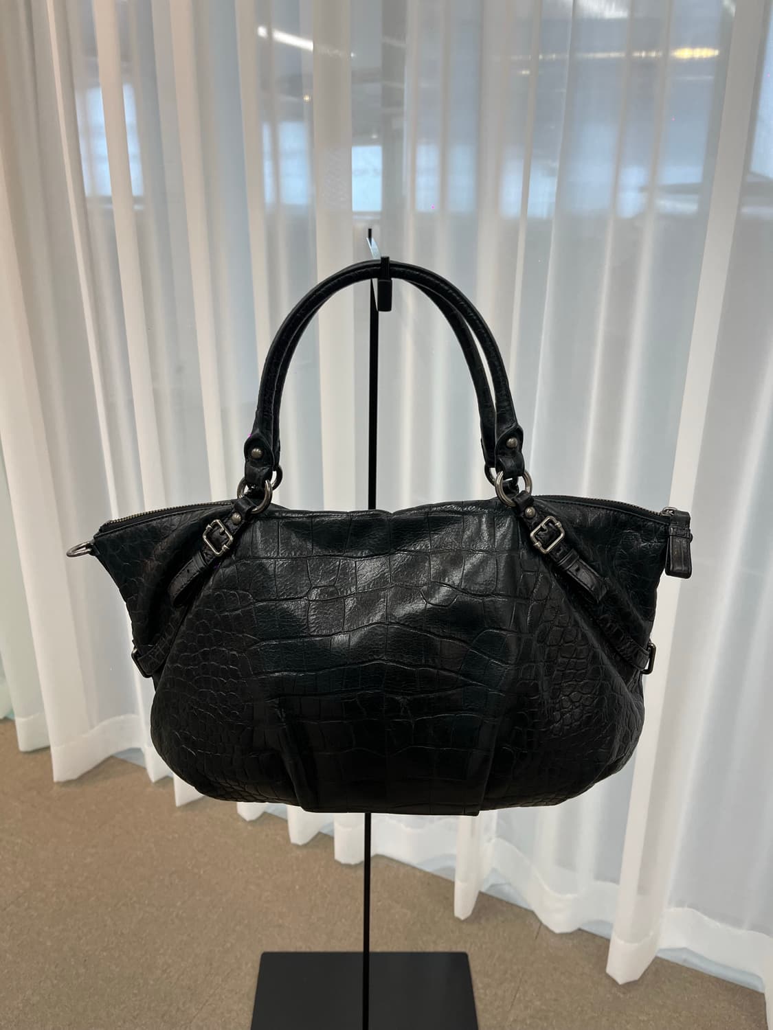 Coach Crocodile Pattern Leather Shoulder 상품이미지5