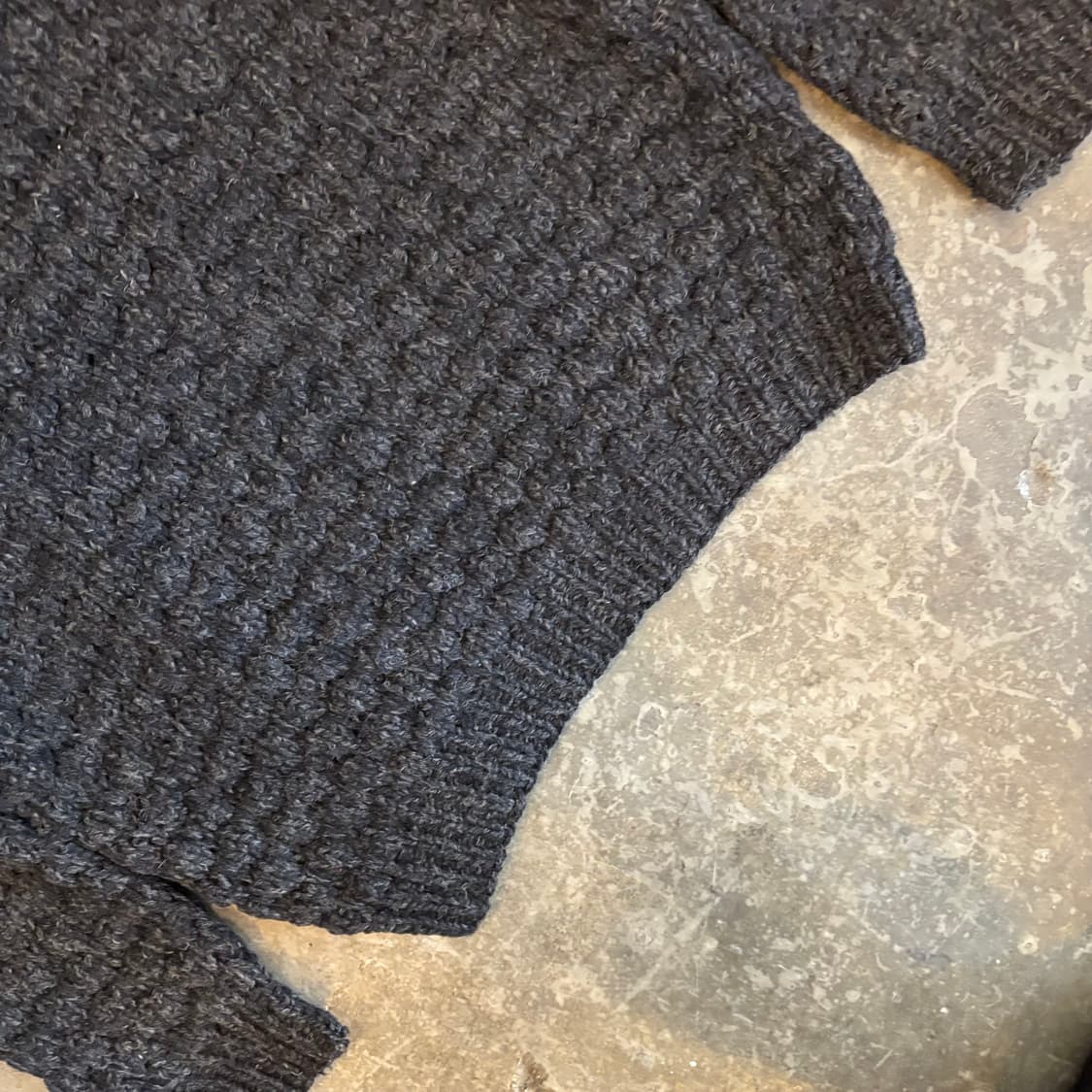 올드 핸드 니트 울 헤비 와플 스웨터 상품이미지5