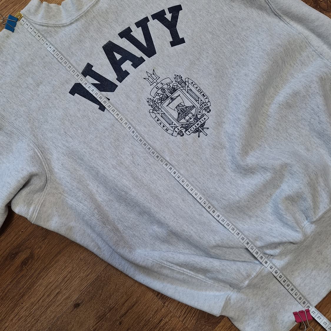 90s 미제 미해군사관학교 navy 리버스위브 스웻셔츠 상품이미지10