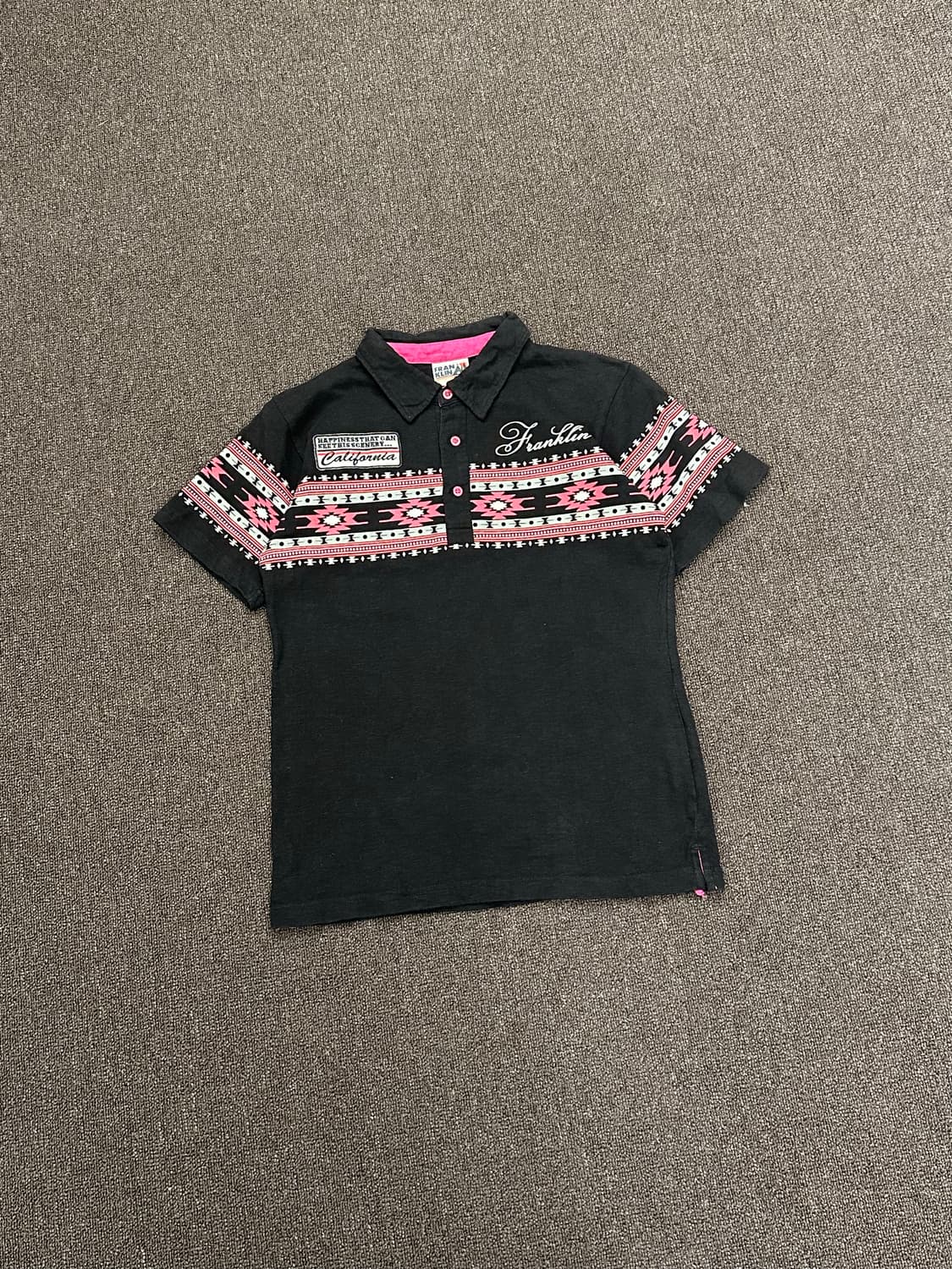 M)Japanese vintage 여성 패턴 볼링 반팔 셔츠 상품이미지1