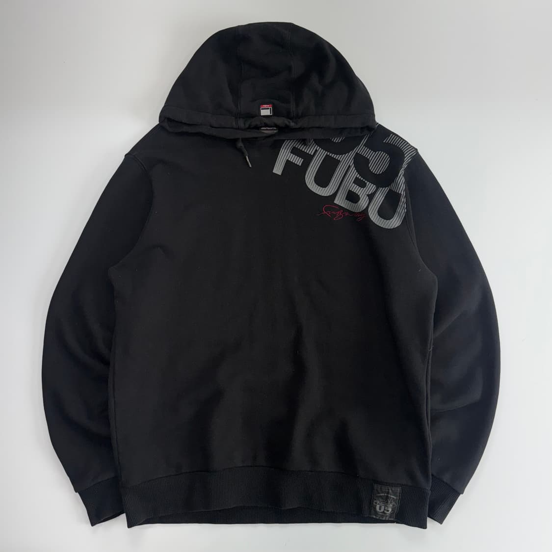 Fubu 후부 숄더 로고 블랙 후드티 상품이미지3