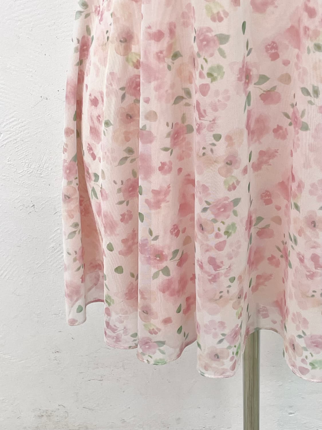 핑크 플로럴 레이스 슬립 상품이미지3