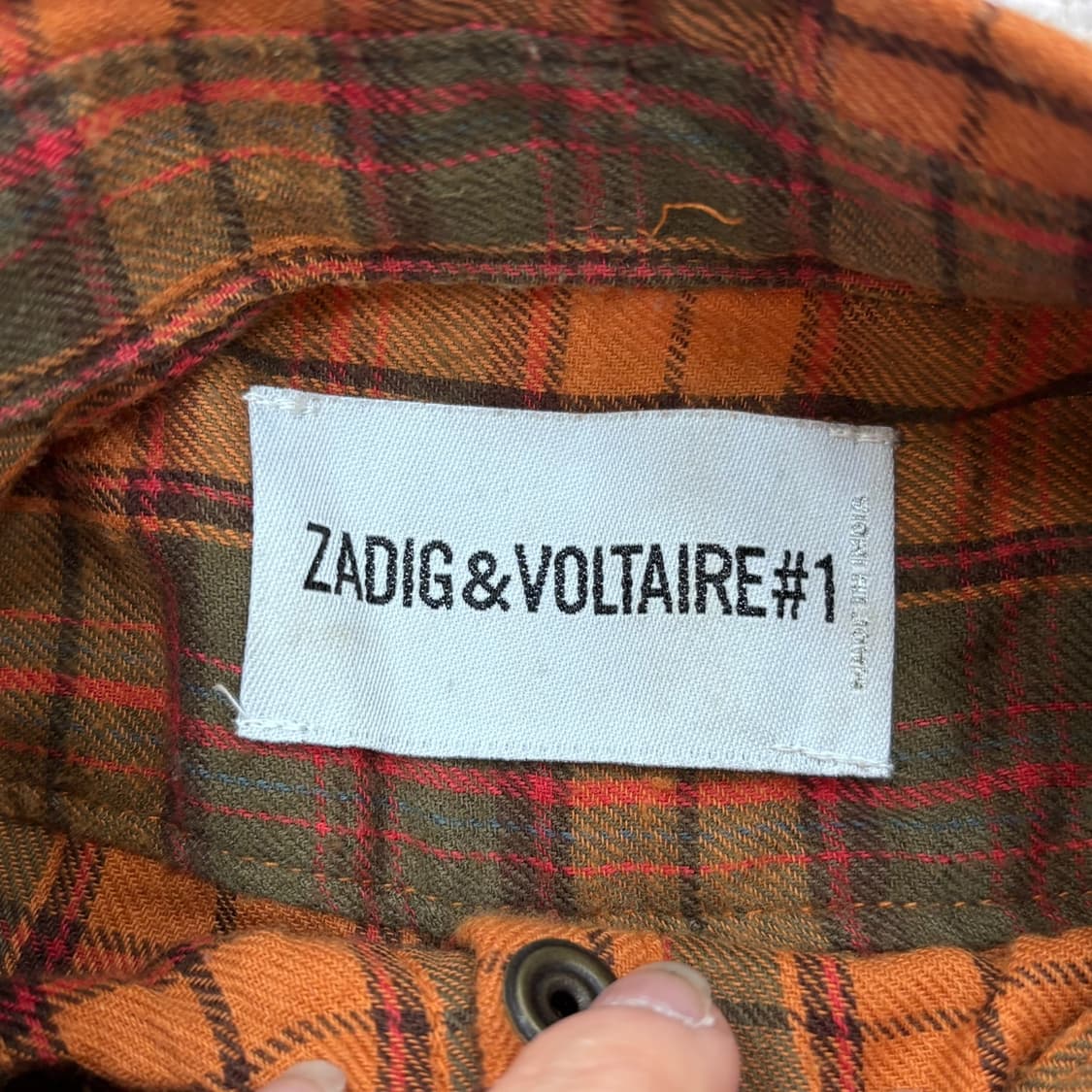 S 자딕앤볼테르 체크 패턴 플란넬 셔츠 0401E 상품이미지3