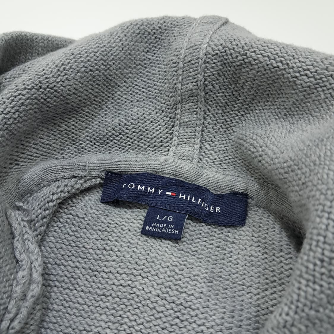 CL128 L 타미힐피거 후드 반소매 코튼 혼방 니트 원피스 상품이미지5