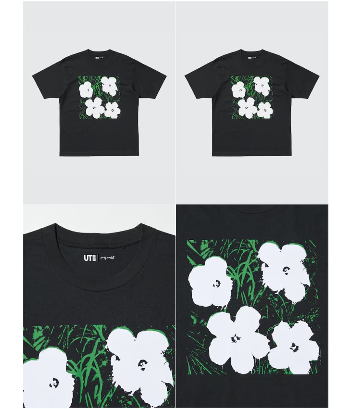 L XL 새제품) 유니클로 UT 앤디 워홀 C 반팔 티셔츠 플라워 105 상품이미지8