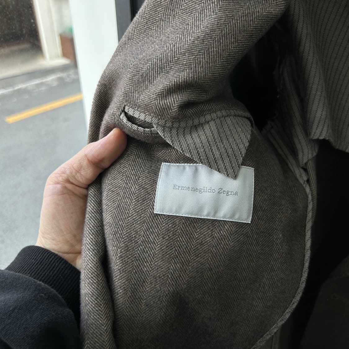 16424 - 에르메네질도 제냐 헤링본 블레이저 자켓 (48R) 상품이미지8