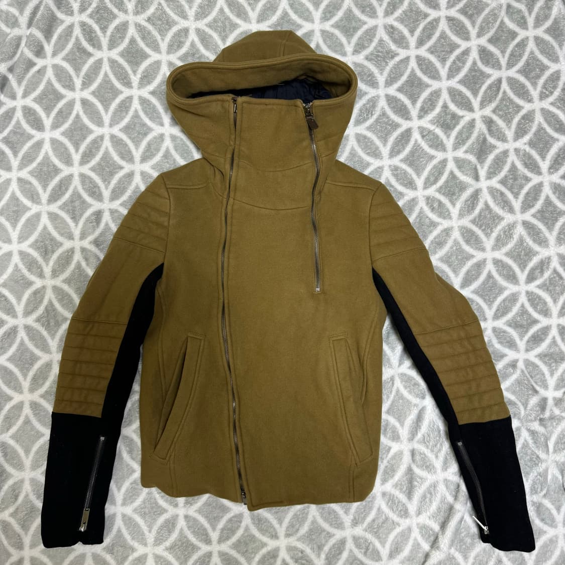 릭오웬스st 울 후드 라이더자켓 상품이미지1