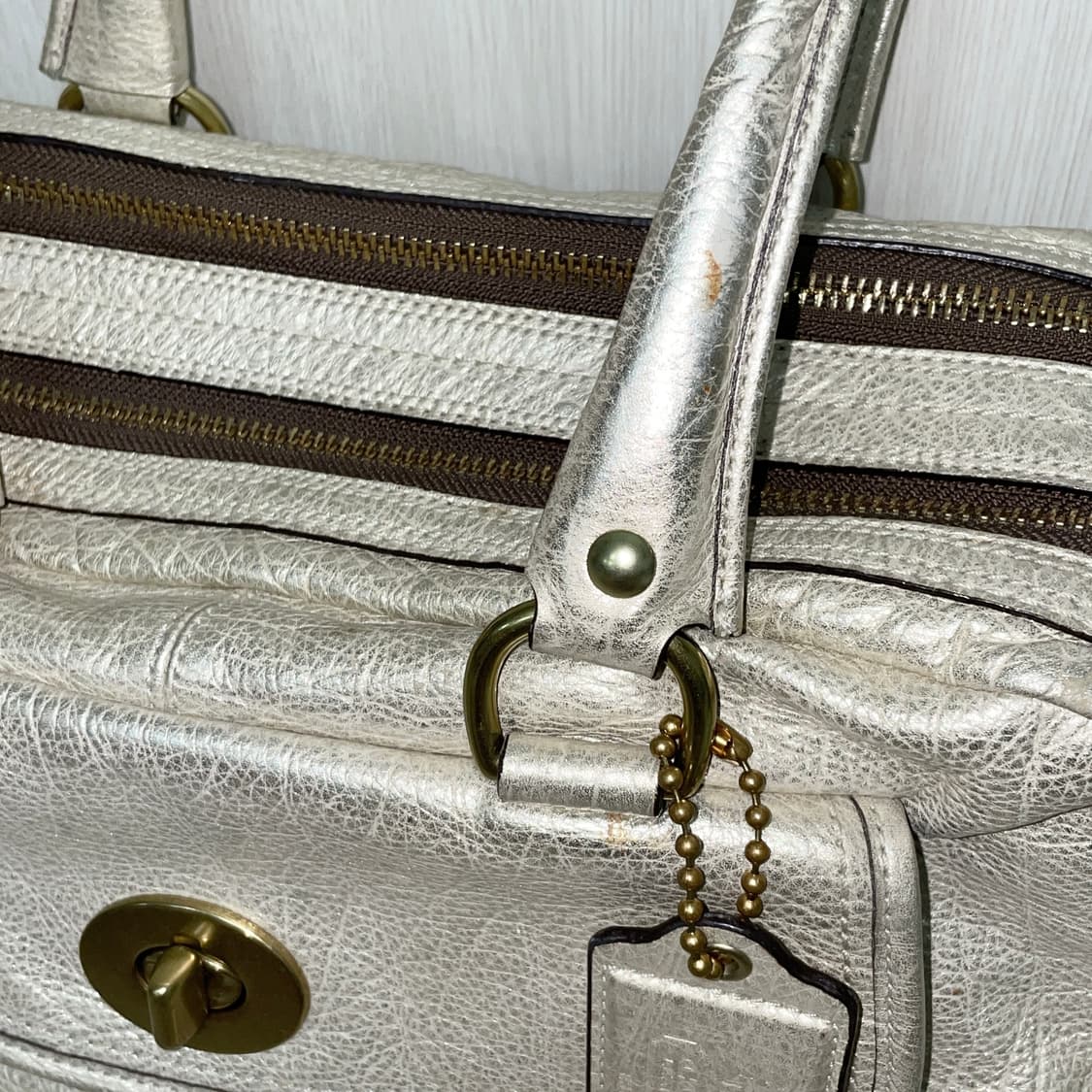 (희귀)20s y2k 코치 레거시 리미티드 실버백/코치 보스턴 샴페인실버 상품이미지3