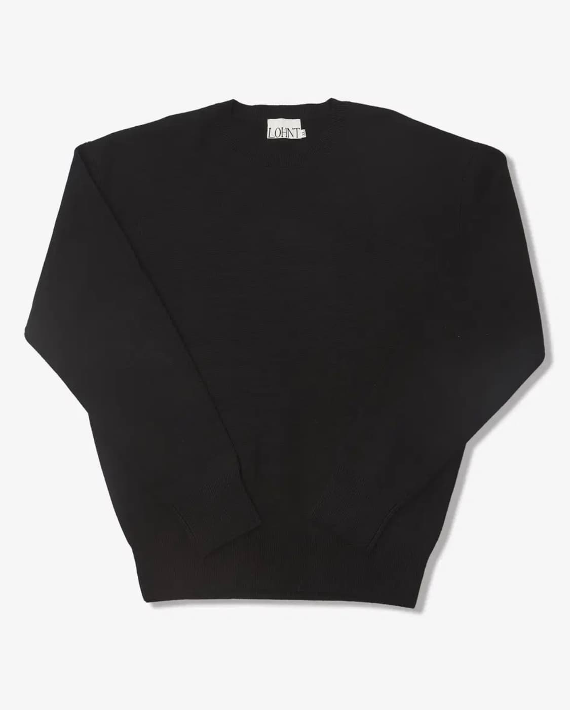 (XL) 론트 329 라운드 니트 [블랙] 상품이미지1