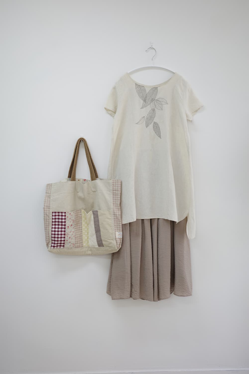  Beige A line long Skirt 상품이미지2