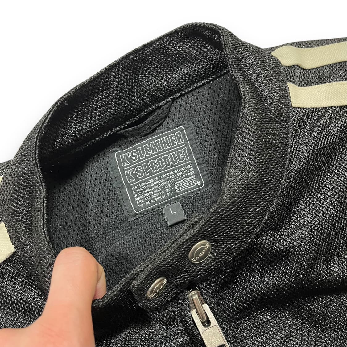 KADOYA 프로텍터 하이넥 메쉬 다크 슬림 바이커 자켓 상품이미지8