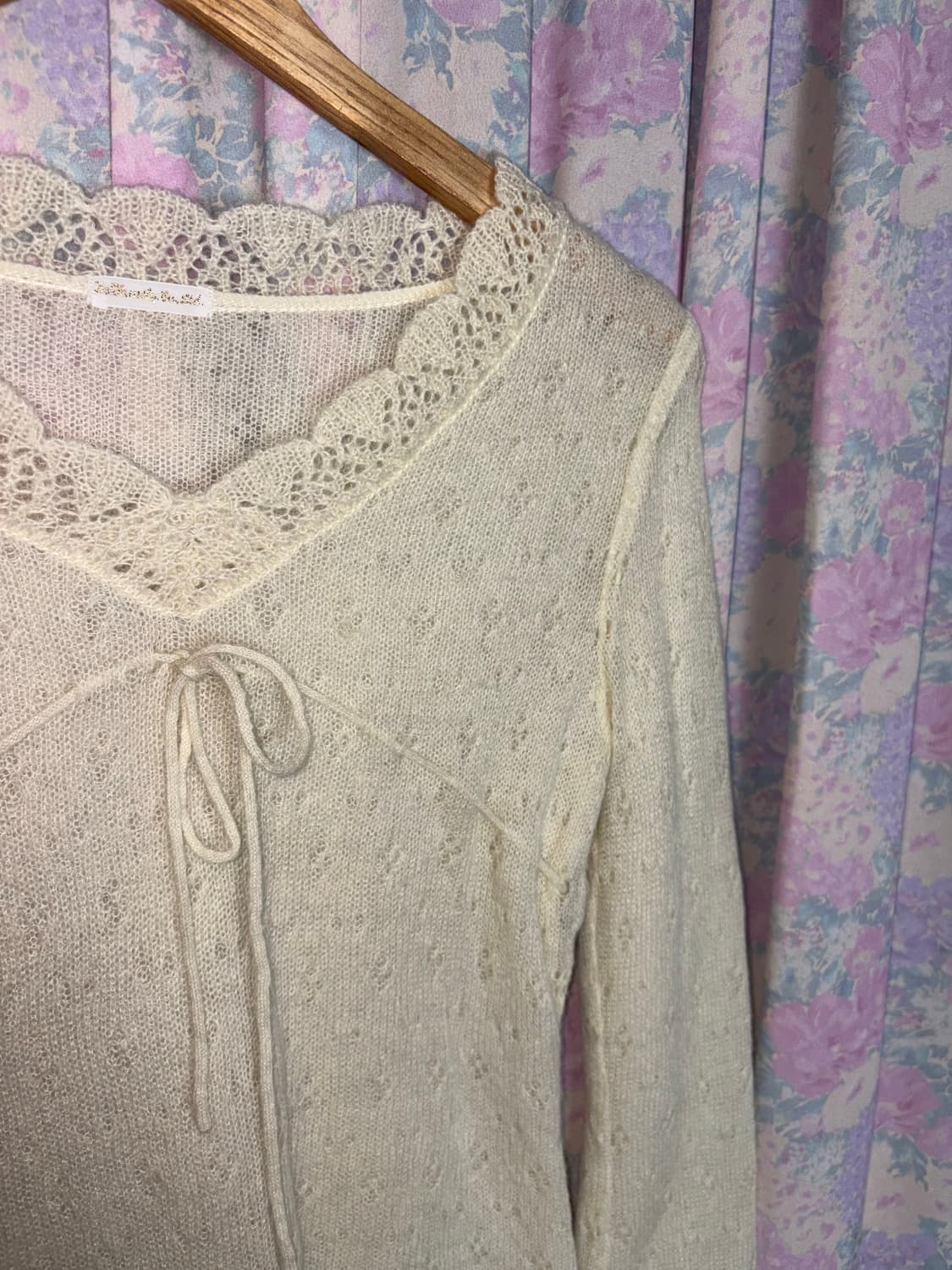 아이보리 긴소매 니트  상품이미지10