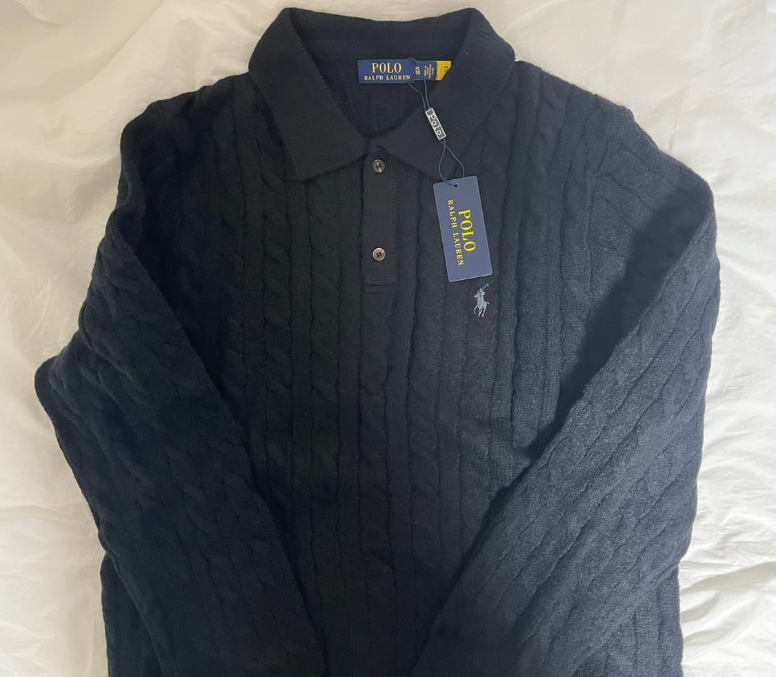 폴로 케이블 니트 울 캐시미어 스웨터 상품이미지5