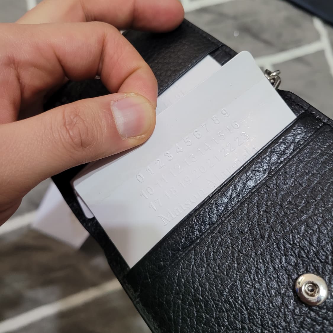 정품 마르지엘라 블랙 카드지갑 키링 풀박스 상품이미지7