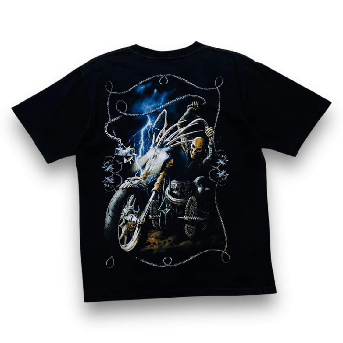마이클 라이더 투 헬 바이커 펑크 반팔 티셔츠 상품이미지3
