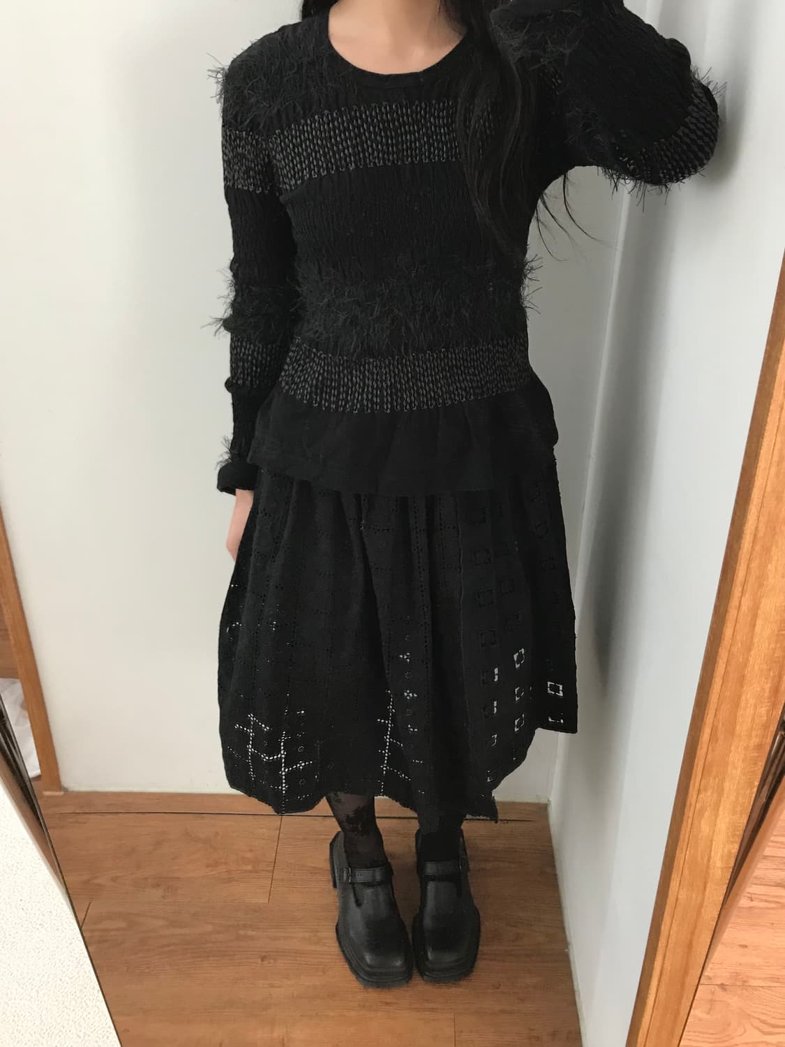 comme des garcons floral docking skirt 상품이미지4