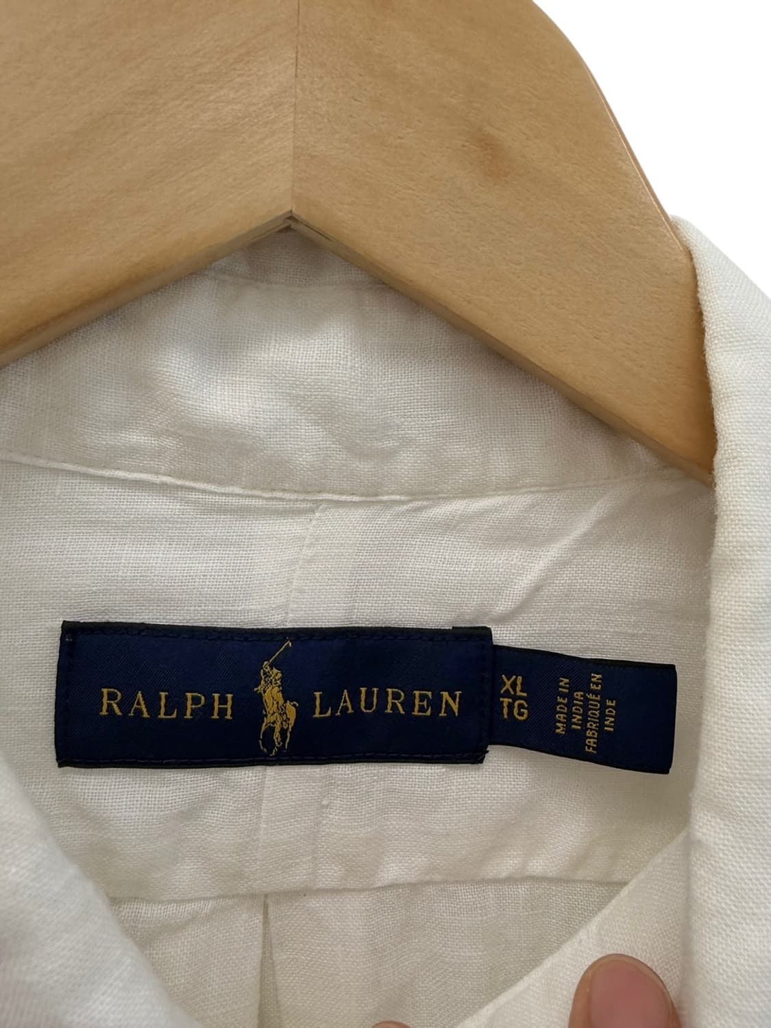 폴로 린넨 옥스포드 셔츠 화이트 (XL)  상품이미지4