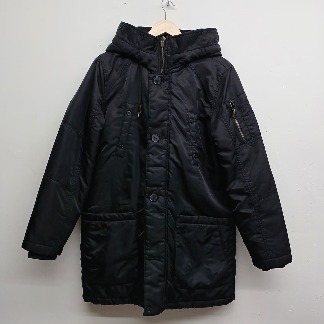 게스 블랙 패딩 파카 L 상품이미지1