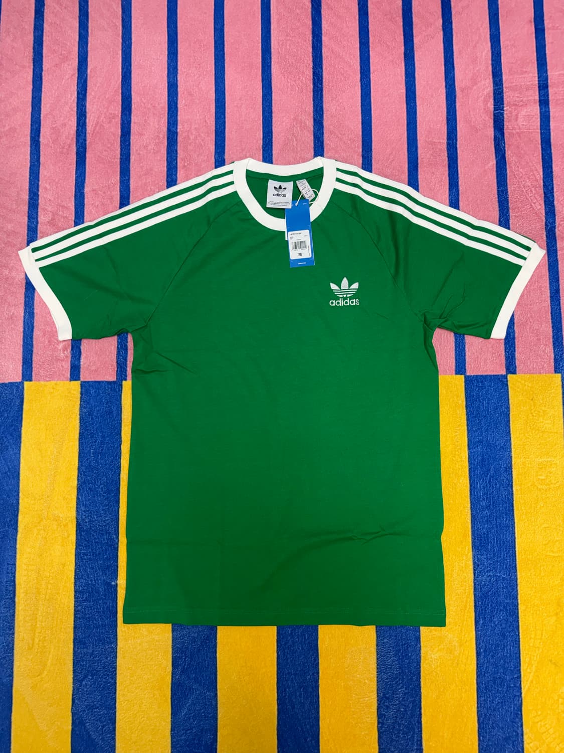 아디다스 3-STRIPES 반팔티 그린 M size 상품이미지1