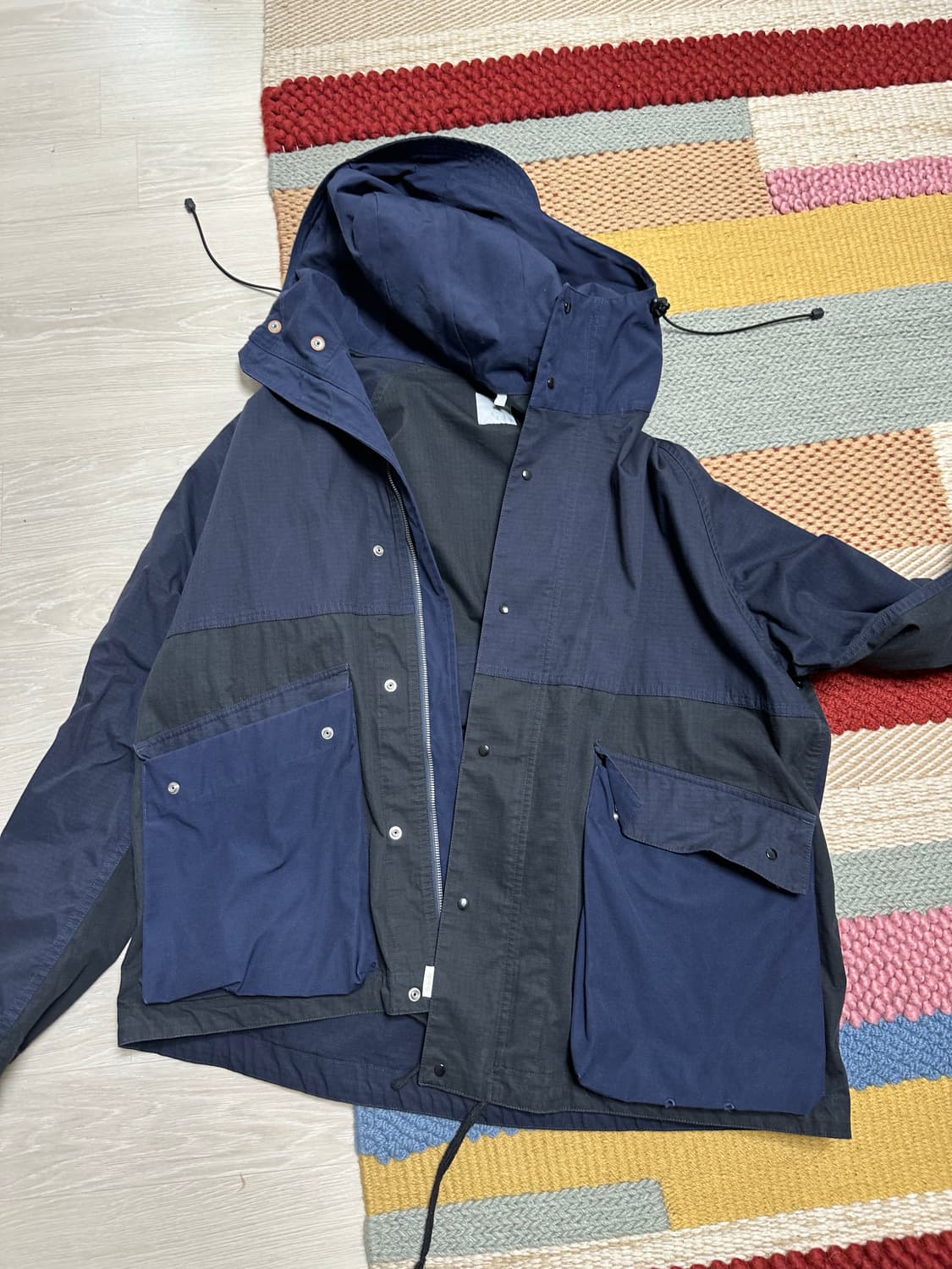 페치 립스탑 네이비 후드 자켓 XL 상품이미지1