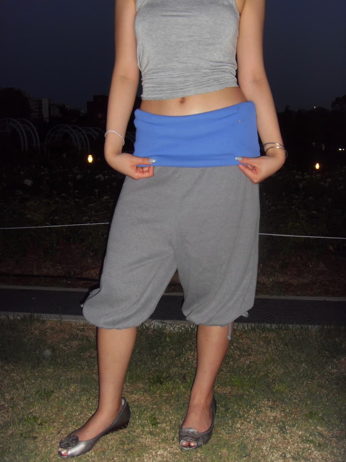 Foldover capris (blue) 상품이미지1