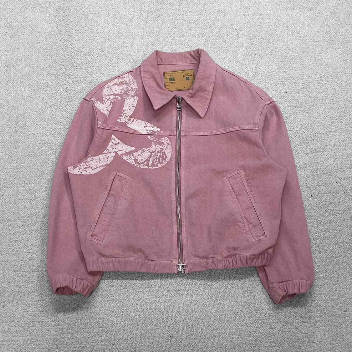 에이카 화이트 Aeca 캔버스 코튼 자켓 핑크 상품이미지1