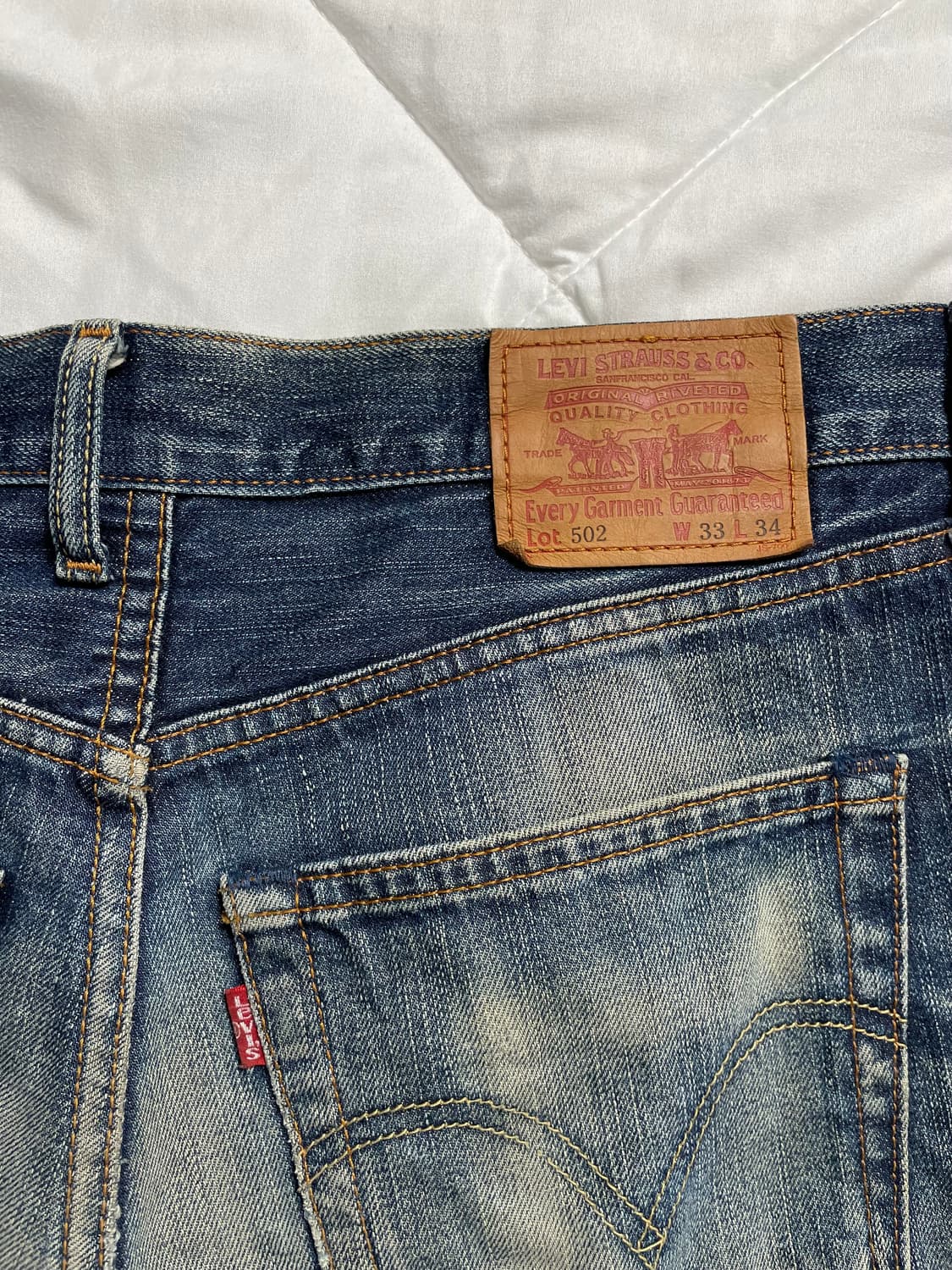 Levis 리바이스 502 워싱 데님 W33 L34 상품이미지4