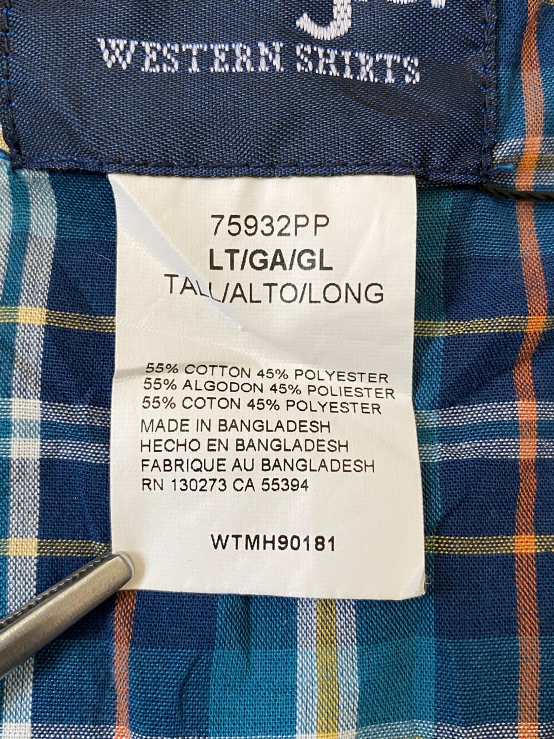 랭글러 체크 셔츠 (Man XL) 상품이미지7