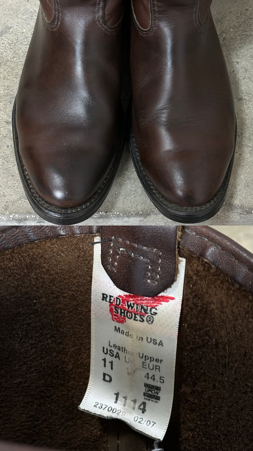 00's OG USA Made 레드윙 1114 페코스 웨스턴 부츠 상품이미지9