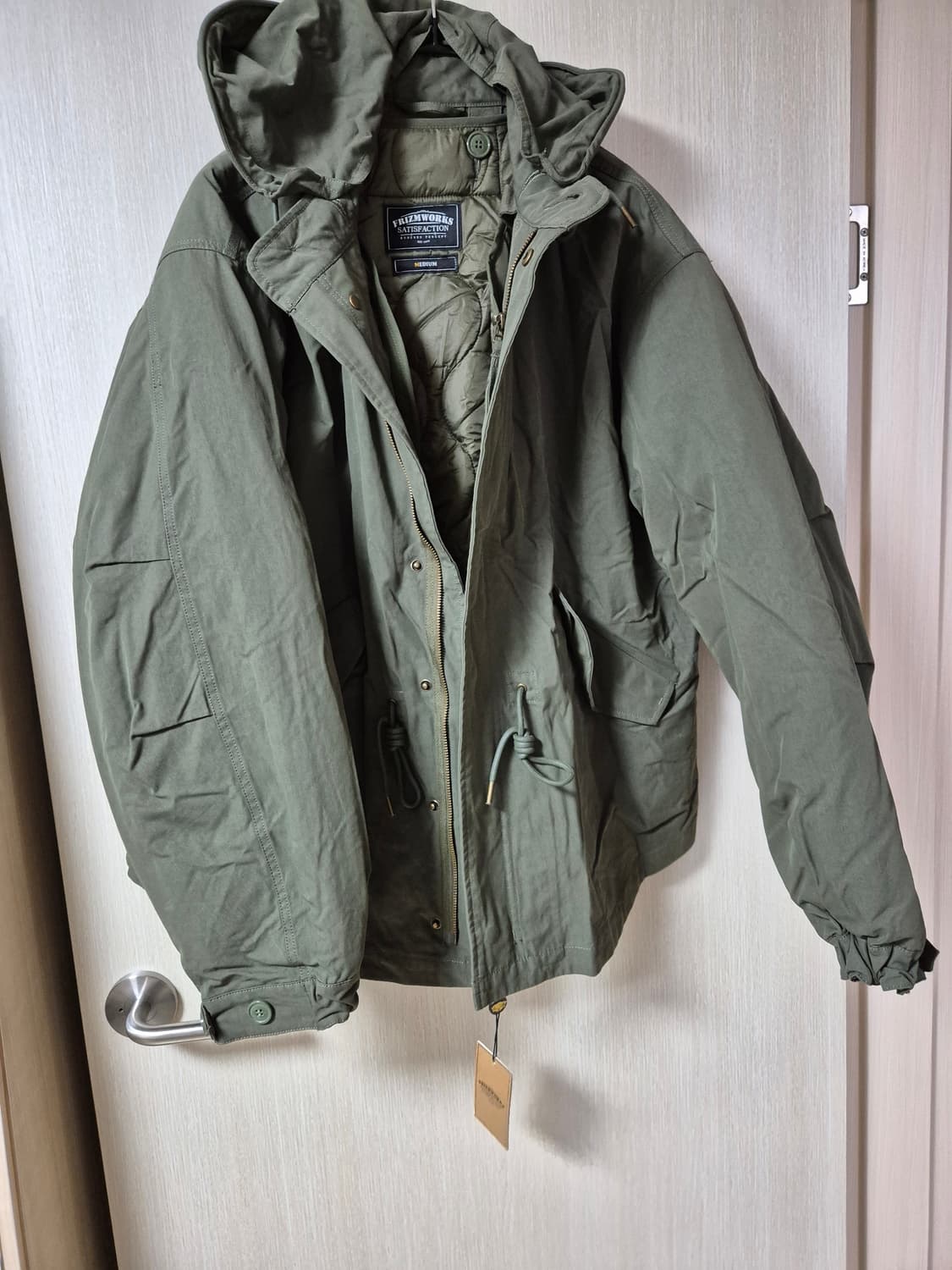 (새제품) 프리즘웍스 오스카 피쉬 자켓 후드 야상 점퍼 M  25년 상품이미지4